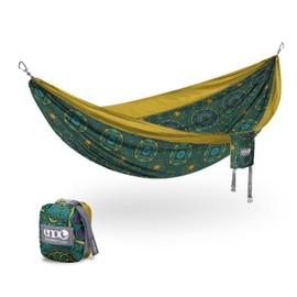 ENO DoubleNest Hammock - Lightweight, Portable, 1 to 2 Person Hammock - for Camping, Hiking, Backpacking, Travel, a Festival, or The Beach - Mantra/Gold