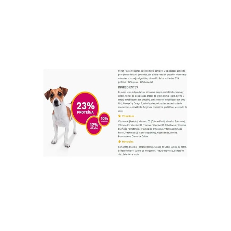 Perron® Croquetas para Perro Adulto Razas Pequeñas con Probióticos y