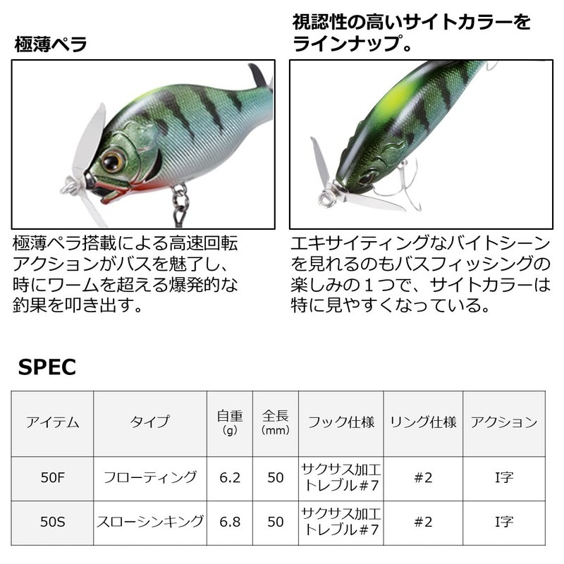 DAIWA Guildo 50F Cytoclokin Bass Lure