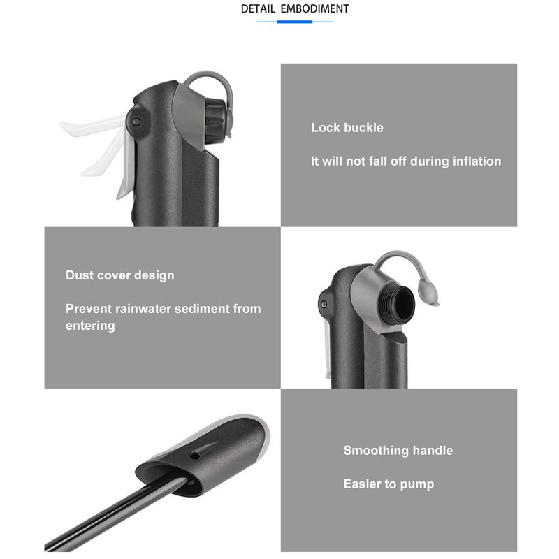 Portable Bicycle Pump High Pressure Fixing Strap Lightweight Pump Inflator