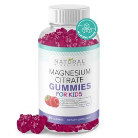 Calm Kids - Gomitas de citrato de magnesio – Apoyo para dormir, suplemento de magnesio masticable para niños de 100 mg, alivio del estrés, salud ósea, relajación muscular, sin OMG, sin gluten, sabor
