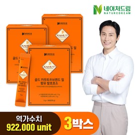 Nature Dream [쇼핑백 2개 증정] 네이처드림 골드 카무트 브랜드밀 함유 발효효소 3g 30포 3박스 / 고역가 고함량 역가수치 높은 92만 곡물효소 [2 Shopping Bags Included] Nature Dream Gold Kamut Brand Millet Fermented Enzyme 3g 30 Pouches 3 Boxes / High Value High Concentration Enzyme Activity of 920,000 Gra