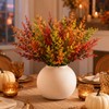 8 Pcs Artificial Flowers Autumn Decorations,Orange Fall Artificial Lavender