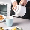 Sweejar 35 oz Porcelain Tea Pot, Teapot with Removable 18/8