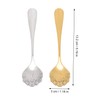 KICHOUSE -Plated Sugar Shell Spoons 4pcs Stainless Steel Spoons for