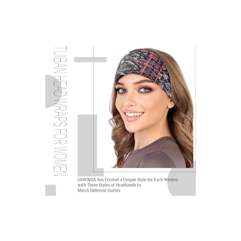 Pack de 6 diademas bohemias SAWINDA en colores vivos para