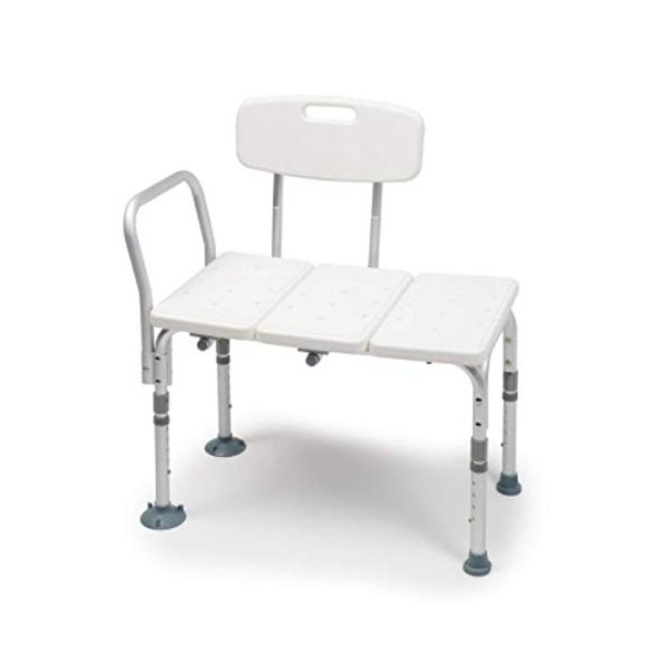 Lumex Everyday Tub Transfer Bench & Shower Chair - Waterproof Plastic and Aluminum Design - 7927KD-1