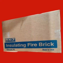 BNZ Materials 9 x 4.5 x 2.5" 2300°F Insulating Firebrick - 12ct Box