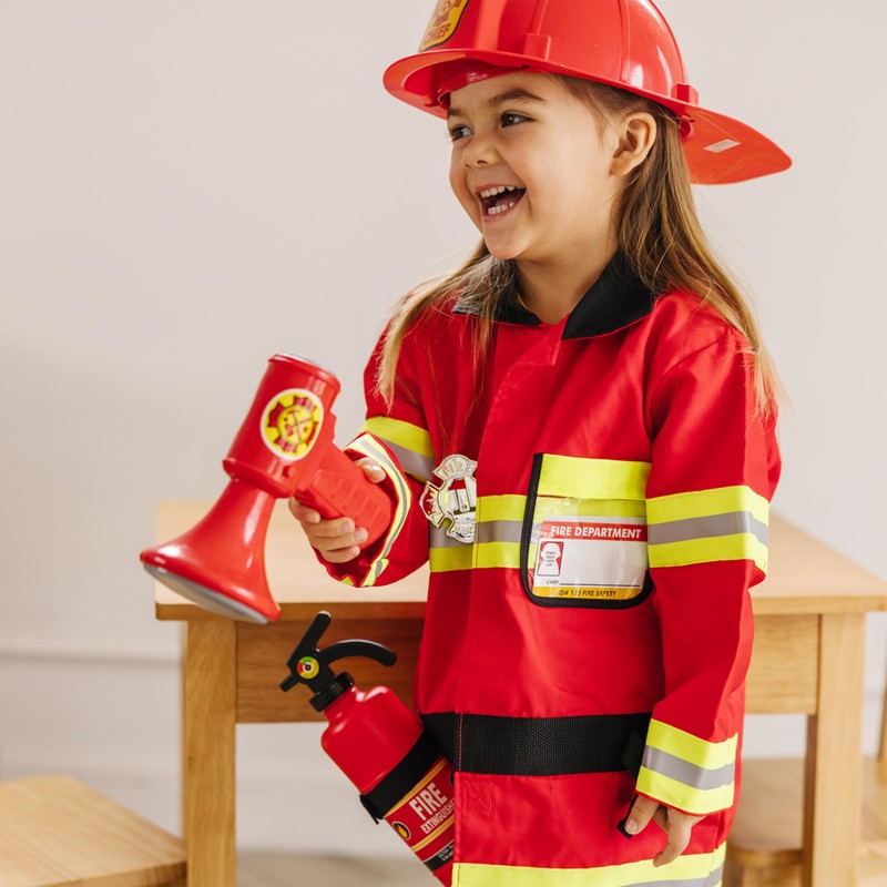 Melissa & Doug Fire Chief Role Play Costume Dress-Up Set