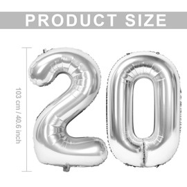 Siumir Number Balloons Rose Gold Foil Number Balloons 10th Birthday Balloons Giant Digital Balloons for Birthday Party, Wedding, Anniversary