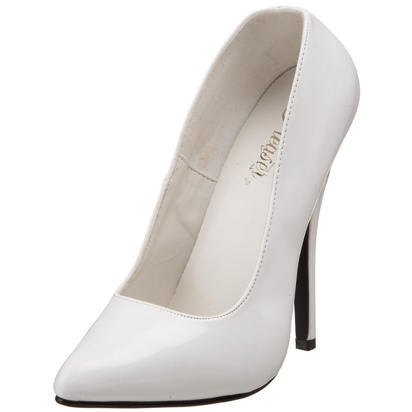 Pleaser Domina 420 Women's Court Shoes, White
