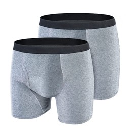 Men's Incontinence Pants, Set of 2, Men's Incontinence Prevention, 6.1 fl oz (200 cc), Large Capacity, Water Absorption, Urinary Leak Pants, Incontinence Shorts, Open Front, Prevents Heavy Incontinence Prevention, Antibacterial, Bamboo Fiber Deodorizing Treatment