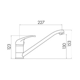 Javi Kitchen Tap Chrome Single Lever