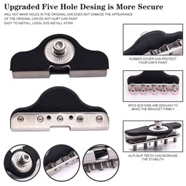 Biqing 2PCS LED Light Bar Mounting Brackets,Universal Stainless Steel Hood Led Work Light Bar Mount Bracket Clamp Holder for Truck/Boat/Bus/ATV/SUV No Need Drilling