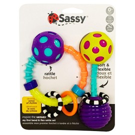 Sassy My First Bend & Flex Rattle Set - 2 Piece - for Ages 0+ Months