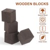 sourcing map 40 Pcs Wooden Blocks, 0.59 Inch Unfinished Wooden