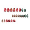 Christmas Press on Nails Short Square Fake Nails Full Cover