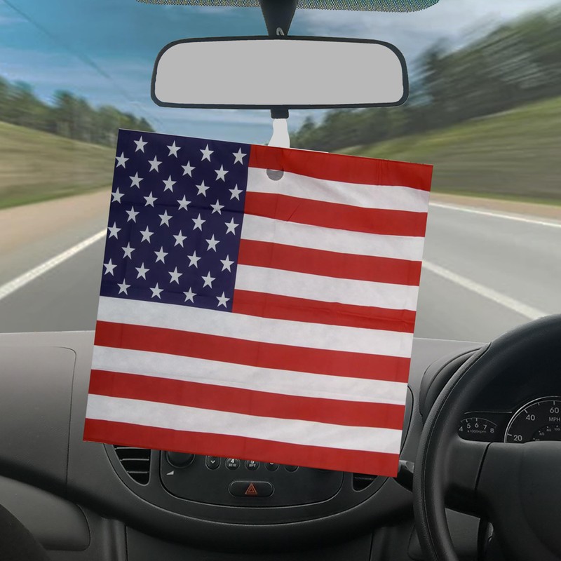 USA Flag | REUSABLE Double Sided Car Air Freshener
