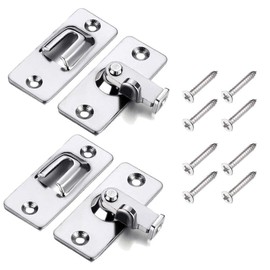 dingchi Right Angle Door Buckle Buckle 90 Degree Door Clasp Lock Shift Door Lock Button Push Pull Button Door Latch Special Door Lock Button(2 Pack)