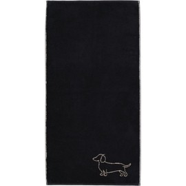 Cawö Home Hand Towels We Love Dogs Companion 6248 Black/Beige 93 Hand Towel 50 x 100 cm