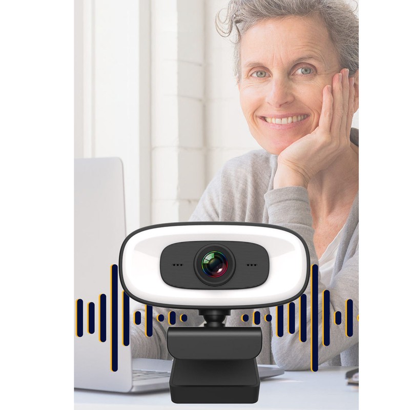 Computer Camera Driverless 3840x2160P USB 2.0 with Fill Light Microphone