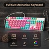Ussixchare Full Size Mechanical Keyboard, Creamy Keyboard with Number Pad,