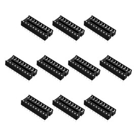Rebower DIP Soldering IC Chip Socket Adapter for PCB Circuit Board 2.54mm Pitch/20 Flat Pins/Pack of 10