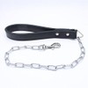 Haoyueer Spiked Studded 1.2" Wide Leather Dog Collar Chain Leash