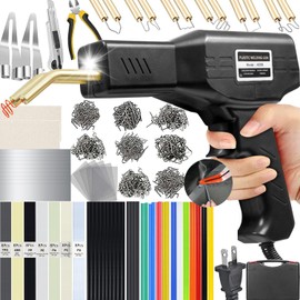 Upgraded 220W Plastic Welder,2 in 1 Plastic Welding Kit 1000PCS Hot Stapler Plastic Repair Kit With 100PCS Plastic Welding Rods and 6 Types Staples For Most Plastic Car Bumper Repair Kit
