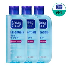 Clean & Clear Essential Oil Control Toner 100ml x3 / 클린앤클리어 에센셜 오일컨트롤 토너 100ml x3