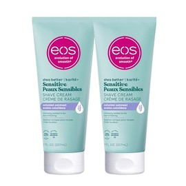 eos Crema de Afeitar Shea Better - Piel Sensible, Sin Fragancia, Manteca de Karité, Aloe Vera, Hidratante, Crema de Afeitar para Mujeres, eos Shave Cr