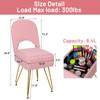 12.9" x 14.1" x 29.9" Small Vanity Stool Chair with