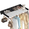 Laundry Drying Rack Collapsible, Wall Mounted Retractable Clothes Rack 33"