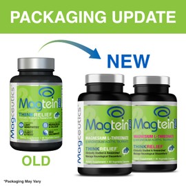 Magceutics MagteinPRO - Magnesium L-Threonate & Mag Acetyl Taurinate Supplement, Memory, Sleep & Brain Health Formula for Men & Women, Cognitive Support for Adults, Clinically Studied- 90 Veg Capsules