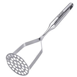 Potato Masher,Stainless Steel Heavy Duty Professional Integrated Mashed Potatoe Masher, 12 inch Food Masher for Avocado, Potatoes, Beans, Meat, Dishwasher Safe