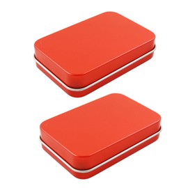 Vagocom 2Pack Portable Dental Floss Box, 3.4 * 2.3 * 0.7inch / 87x60x18mm Empty Reusable Floss Holder,Small Dental Floss Dispenser for Travel,Outdoor(Red)