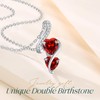 LOUISA SECRET Unique Double Heart Necklace Gifts for Wife Women,