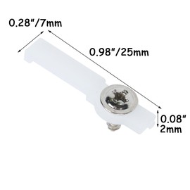 HEVSTIL 200PCS LED Strip Light Mounting Clips – Plastic Fixing Brackets for 3258/5050 LED Strips (Up to 10mm Width) | Easy Installation for Cabinets, Wardrobes & Bookcases | Includes Screws,White