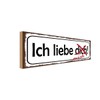 vianmo Holzschild 10x27 cm ich liebe dich mich Deko Geschenk