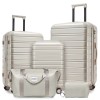 Hard Shell Suitcase Luggage with 4 Spinner Wheels, Expandable Trolley