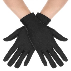 Black Stretch Custume, Elegant Spandex Gloves for Women Wrist Length Formal Dress Accessories for Honor Guard Opera Cosplay Masquerade Jewelry Inspection Perfect for Adding a Touch of Sophistication