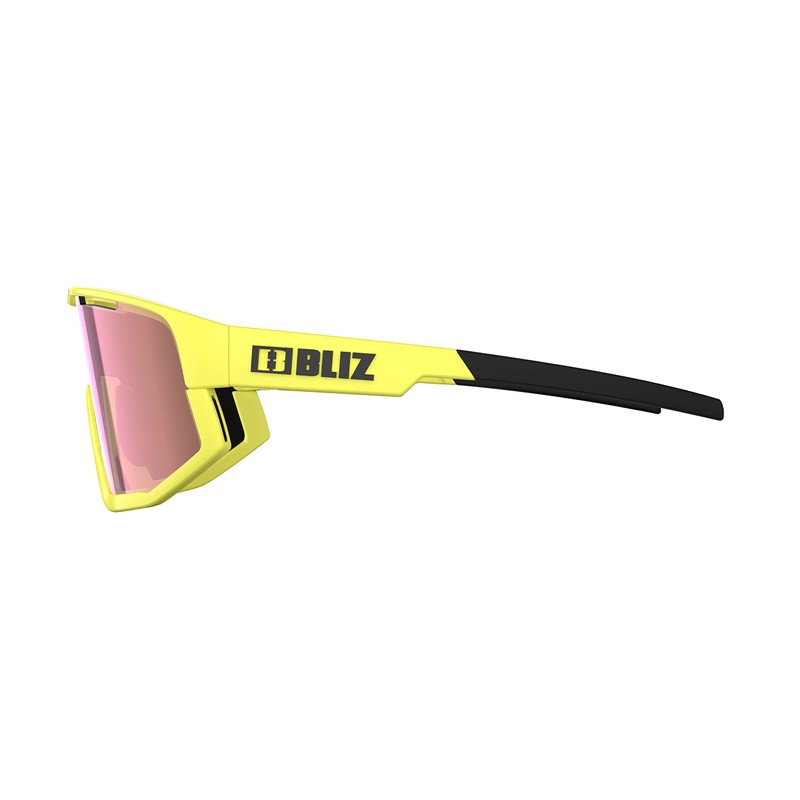 Bliz Fusion Sports Glasses Matt Neon Yellow Brown Purple