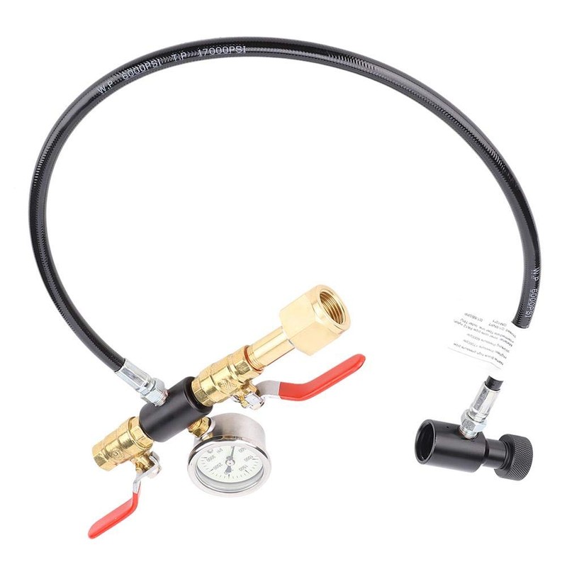 Dual Valve CO2 Filling Adapter, CO2 Cylinder Refill Bottle Connector