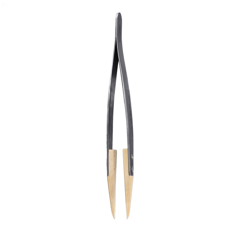 Anti Magnetic Tweezers with Replaceable Pointed Wooden Tips Watch Repair