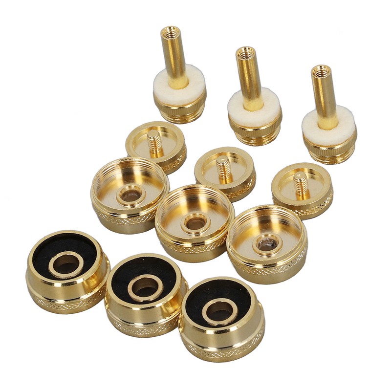 12 Pcs Set Trumpet Valve Finger Button Cap and Rod