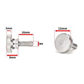 10PCS Knurled Thumb Screws,304 Stainless Steel Knurled head thumb screws,Grip Knobs Fasteners for Light,Instruments,Ornament Install And Fix M4*16mm