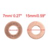 sourcing map 10 x 7 mm Inner Diameter Copper Washer