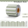 JarThenaAMCS 65Ft Stripe Bulletin Board Border Roll, Sage Green,Scalloped