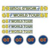 GT BMX 1984-85 GT BMX - Pro World Tour - Clear - decal set