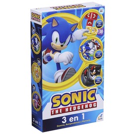 Novelty Corp - Set de Juegos 3 en 1 para Niños, Sonic, Juego para Niños, Juegos Infantiles